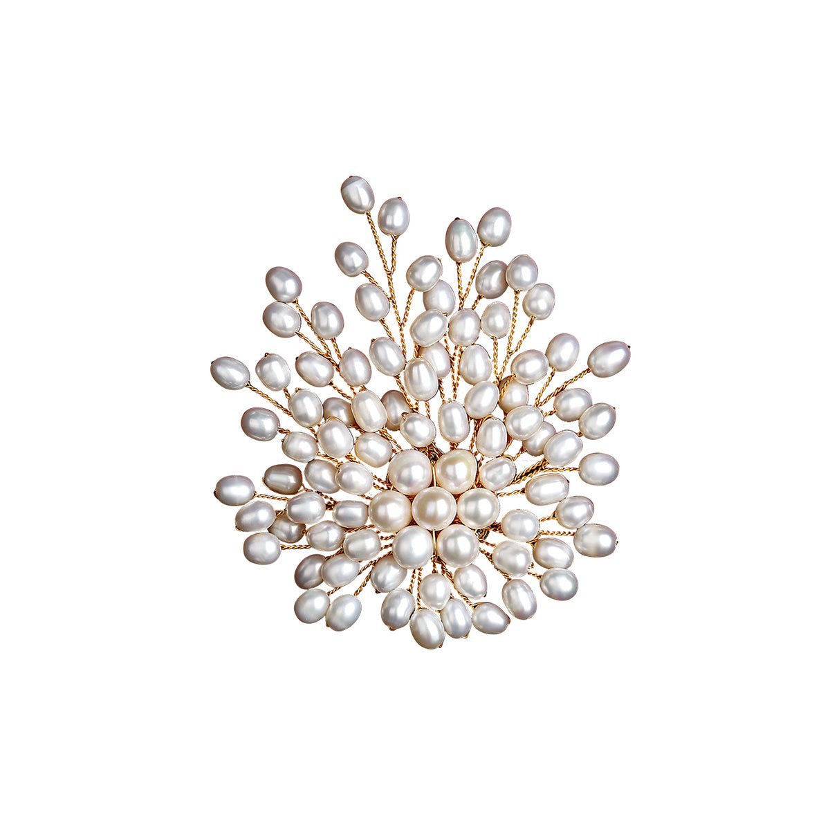 Brocade Glory Gold Brooch-0
