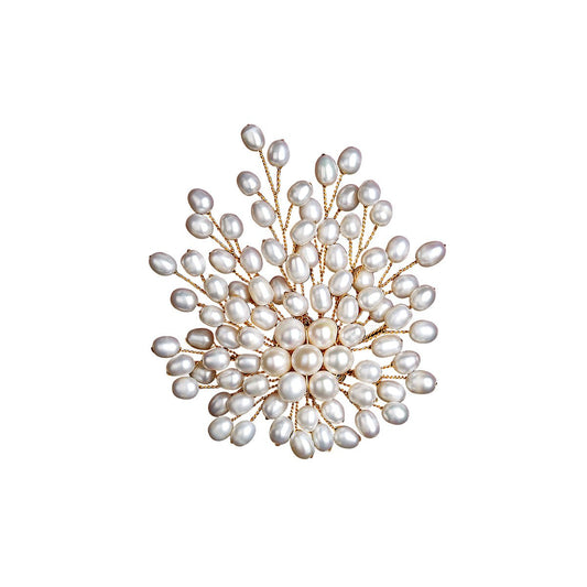 Brocade Glory Gold Brooch-0