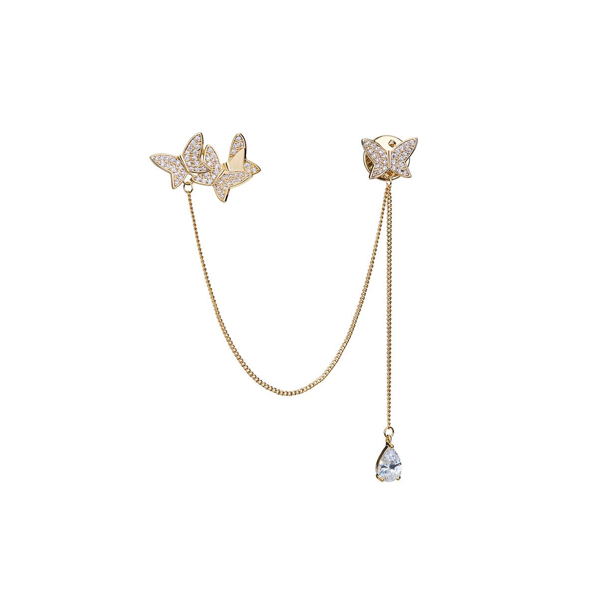 Butterfly Valley Gold Brooch-0