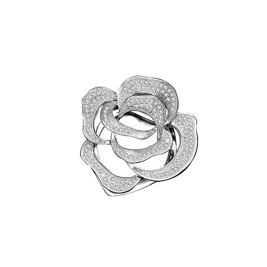 Forever Rose Silver Brooch-0