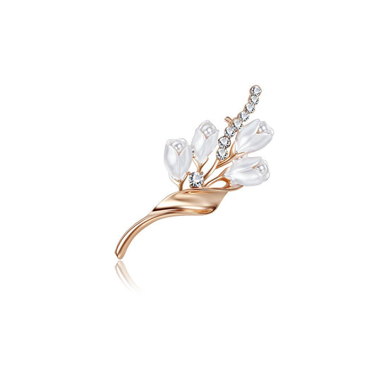 Noble Bloom Rose Gold Brooch-0
