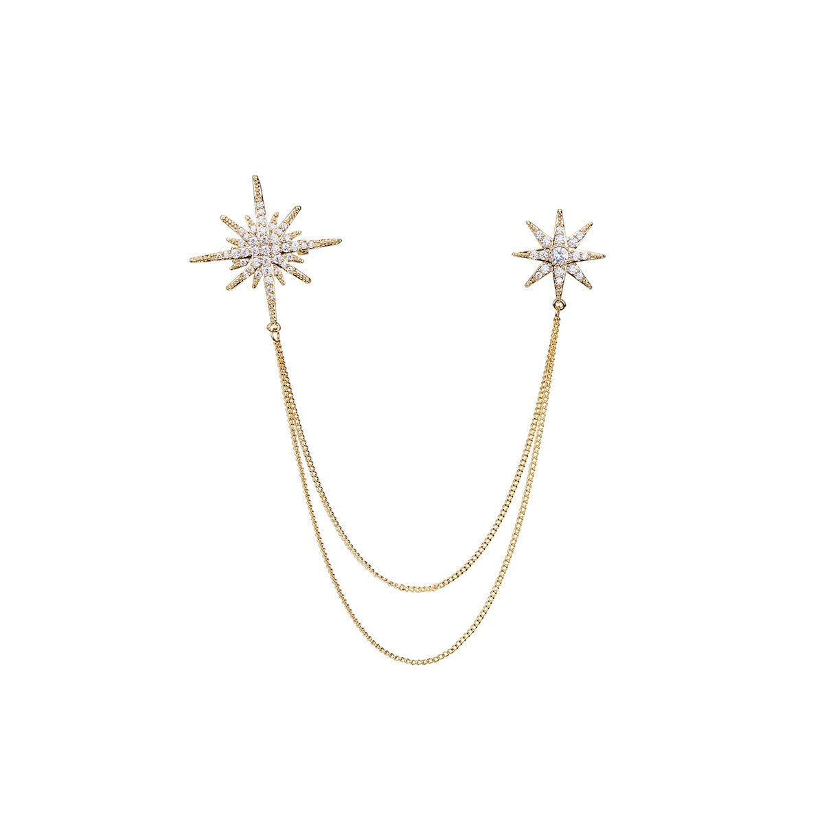 Star Spikes Gold Brooch-0